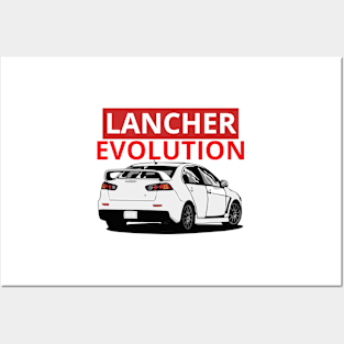 mitsubishi lancer evolution Posters and Art